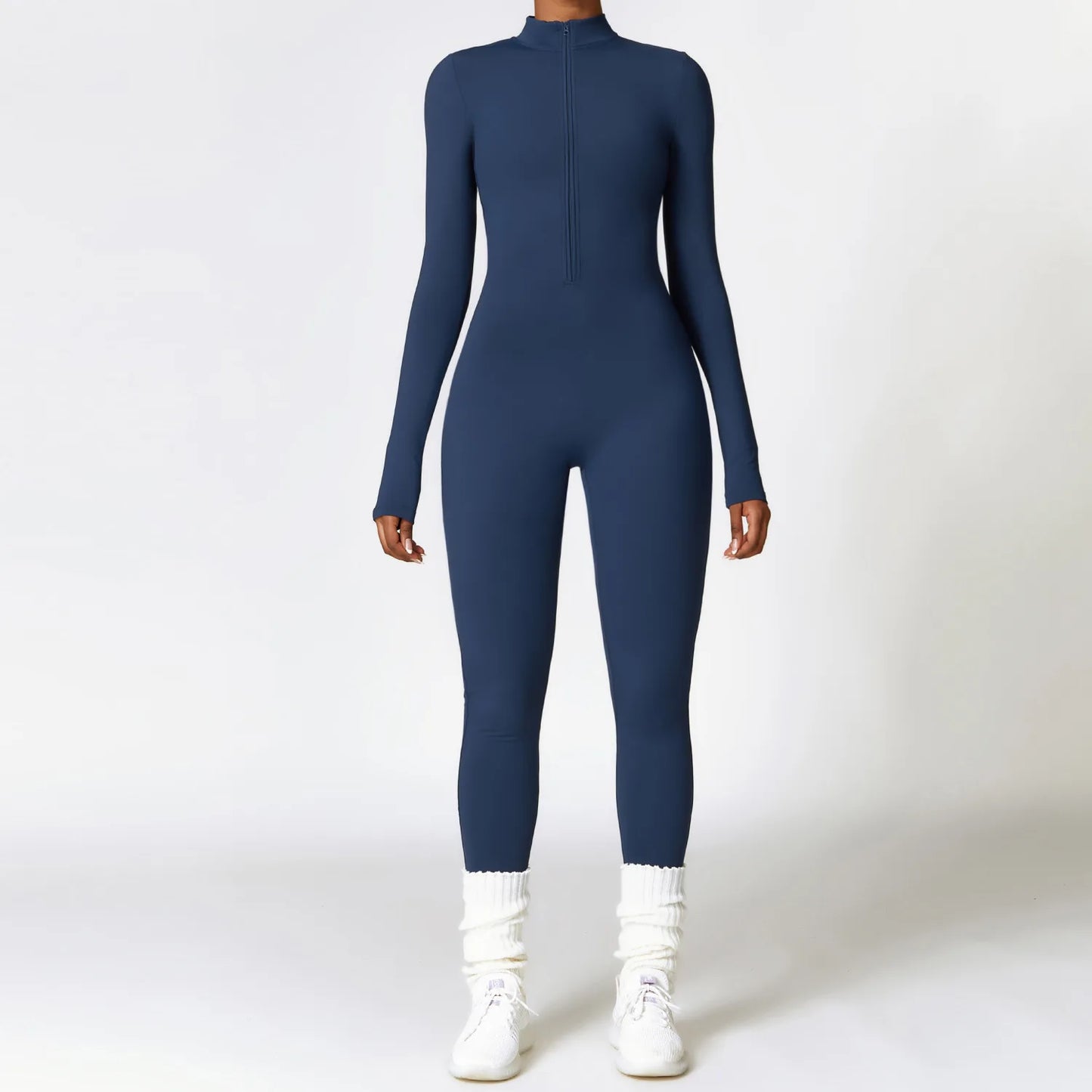Women's Zipper Sport Jumpsuit – Quick Dry Yoga Fitness Romper | High Waist Onesie 2026