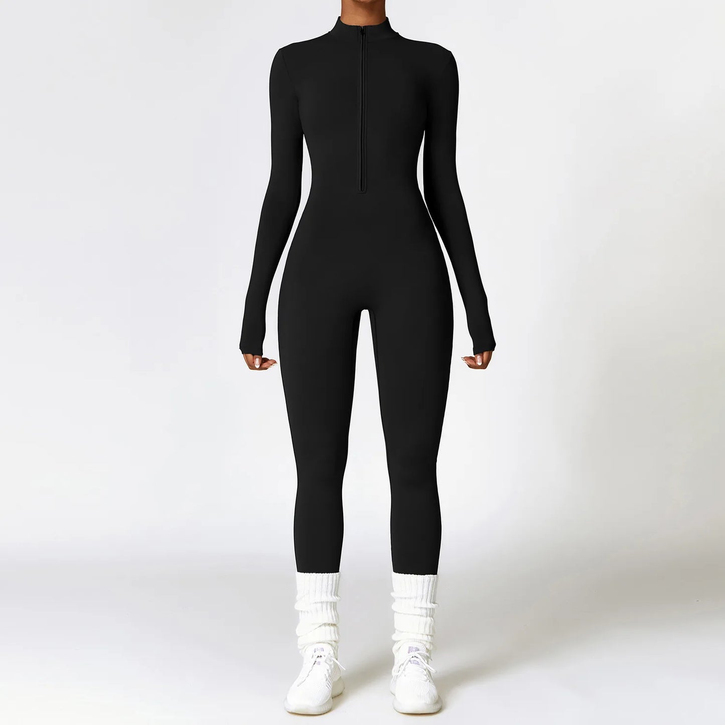 Women's Zipper Sport Jumpsuit – Quick Dry Yoga Fitness Romper | High Waist Onesie 2026