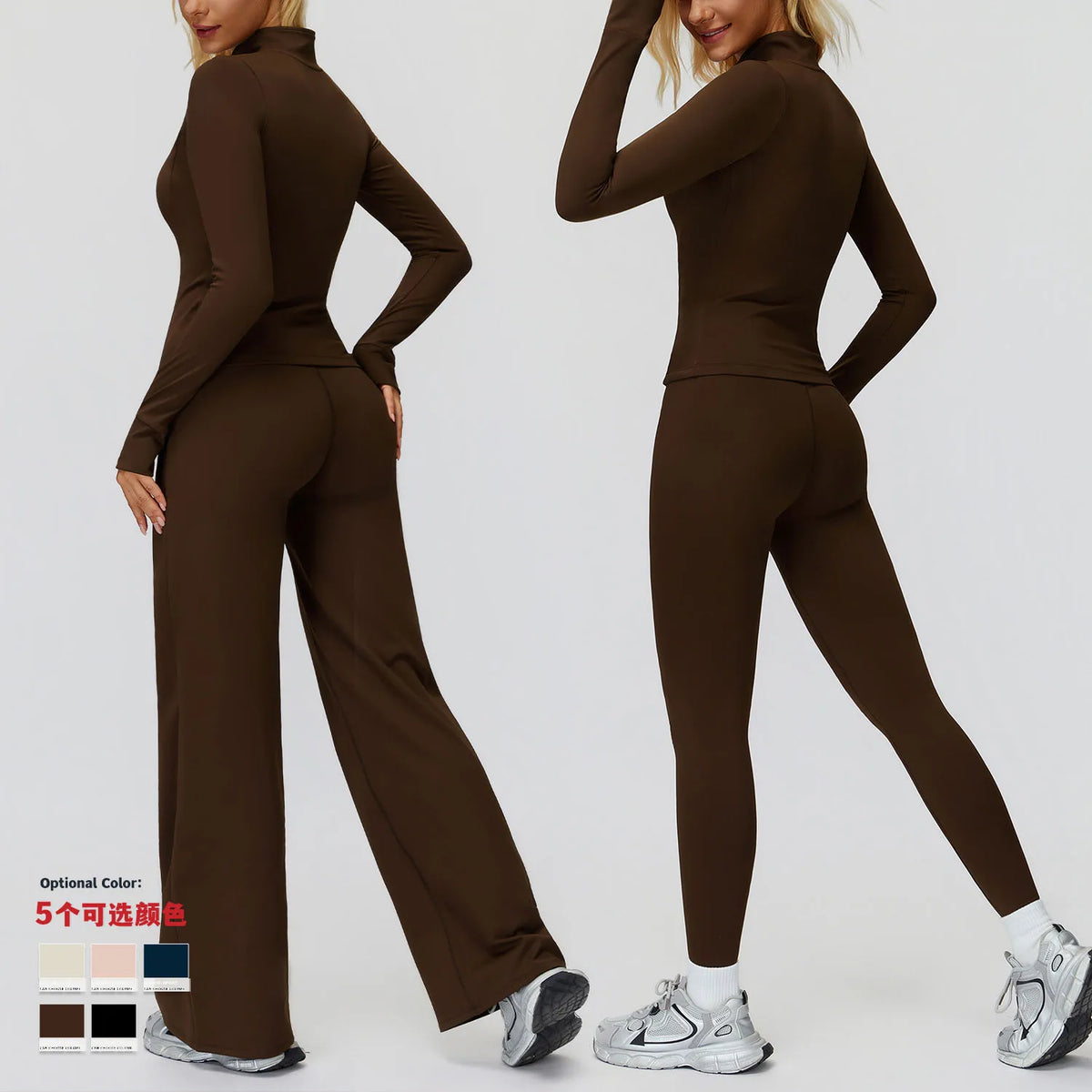 Veste zippée col montant de l'ensemble polaire femme
