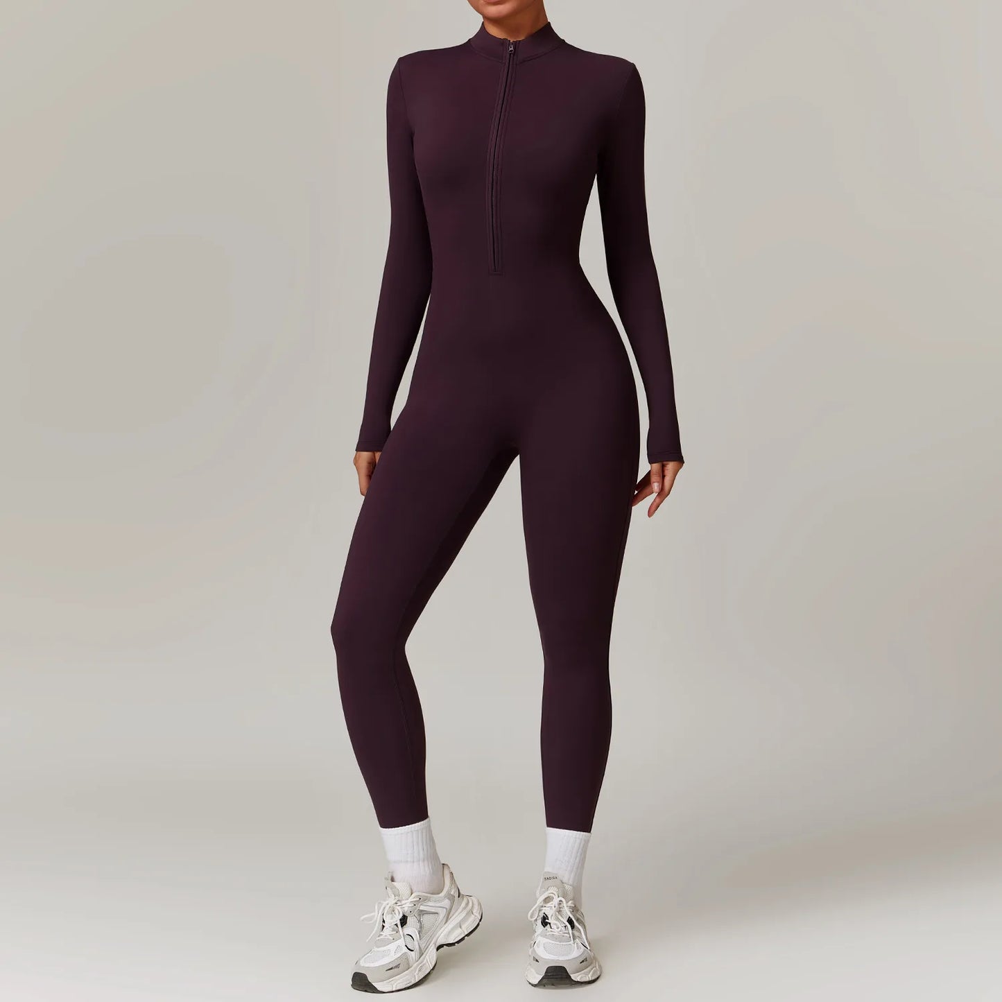 Women's Zipper Sport Jumpsuit – Quick Dry Yoga Fitness Romper | High Waist Onesie 2026