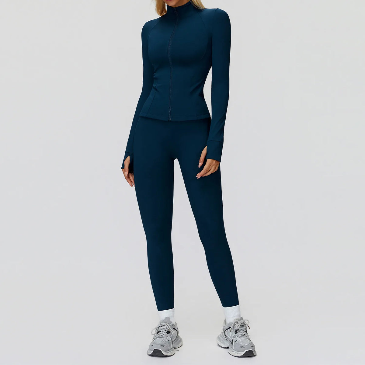 Détail du tissu polaire stretch de l'ensemble VesaWomen