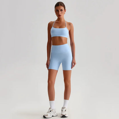 Women's 2-Piece Sports Set – Quick Dry Bra & Shorts | Yoga Running Fitness | S-XL